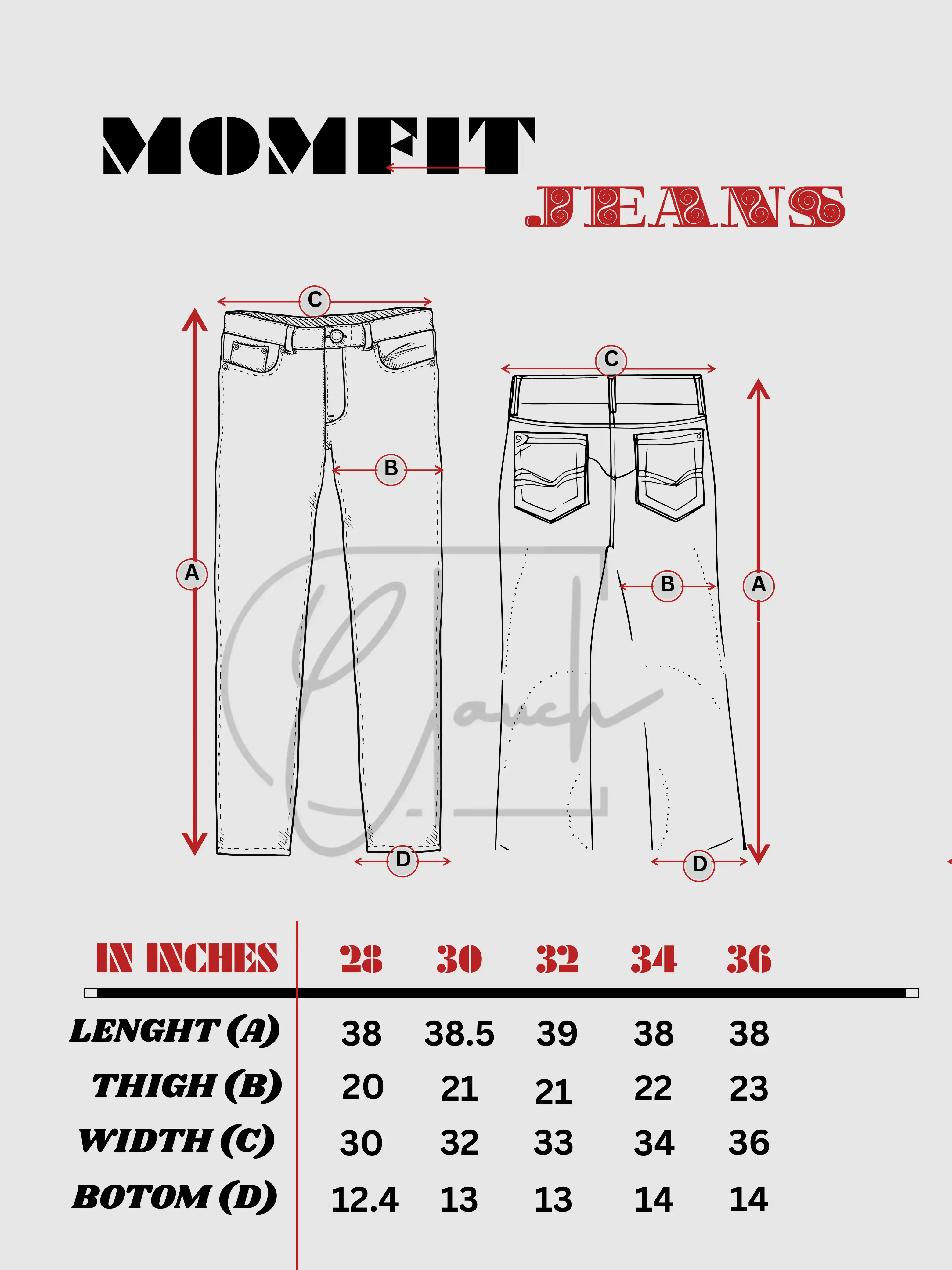 Mens Mom Fit Jeans – 14 oz Arvind Mill Denim