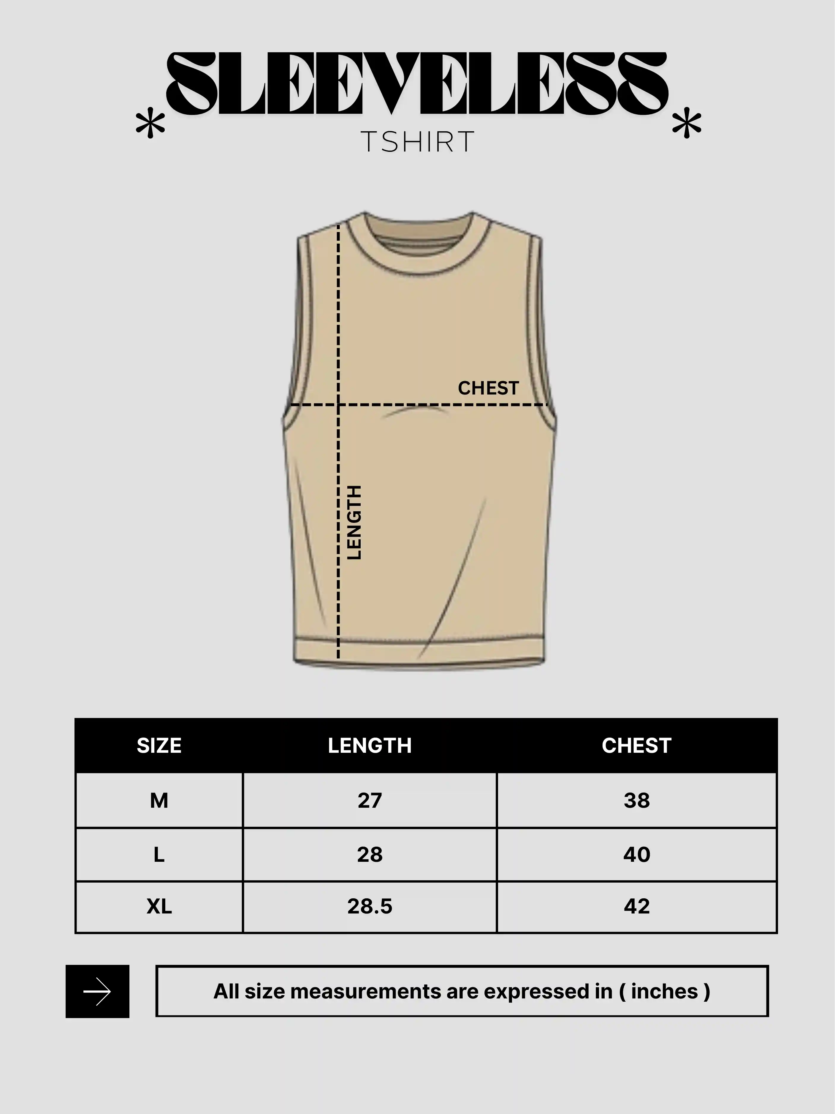 Men’s Sleeveless Round Neck T-Shirt – 260 GSM Cotton French Terry