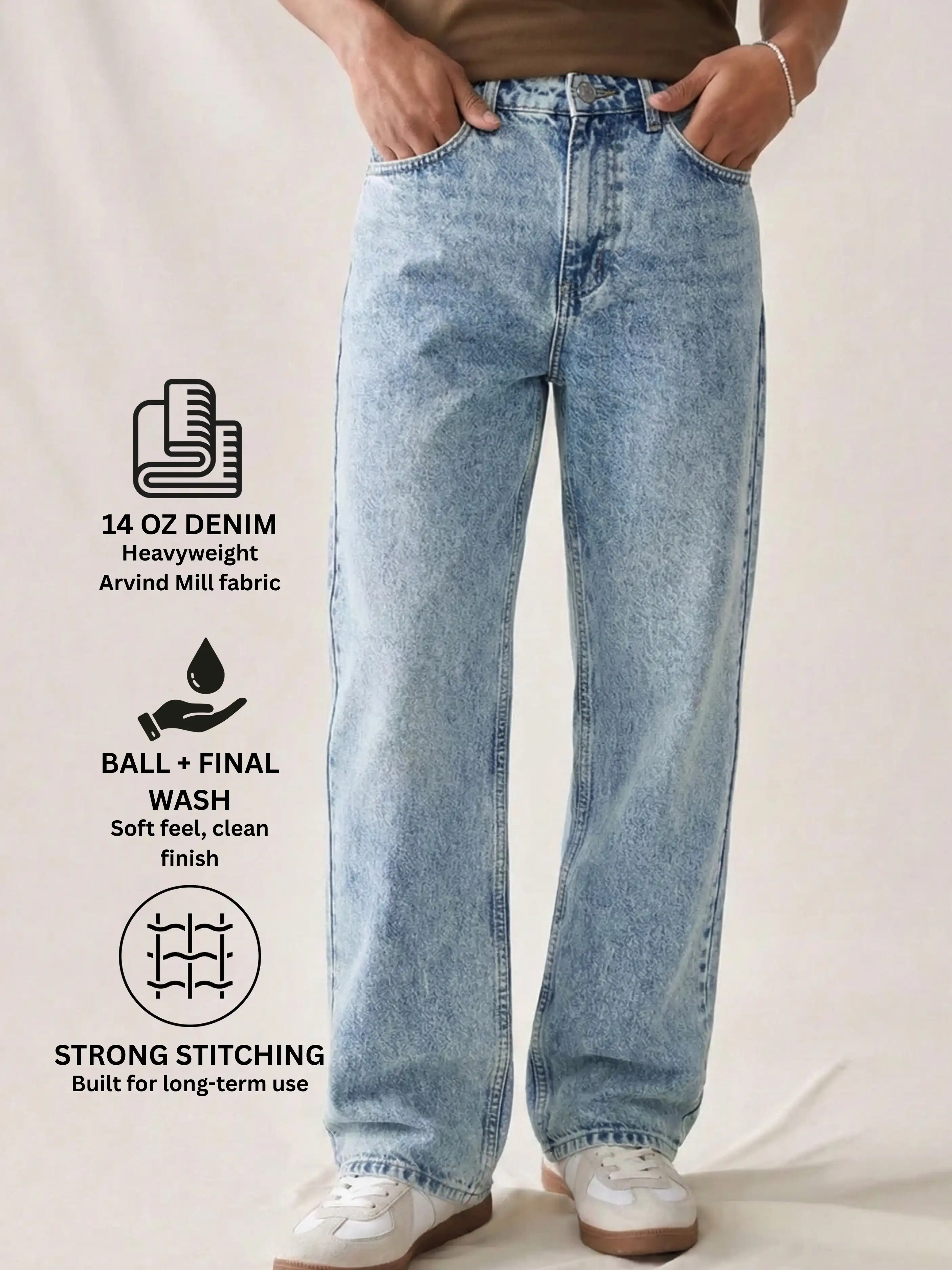 Men’s Straight Fit Jeans – 14 oz Arvind Mill Denim